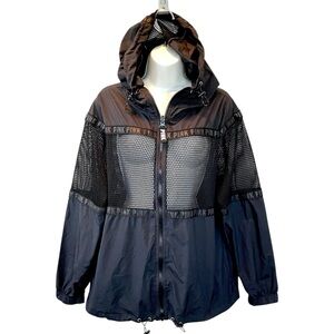 Victoria's Secret PINK Mesh Thin Lightweight Track Jacket Women's XS / S Black F